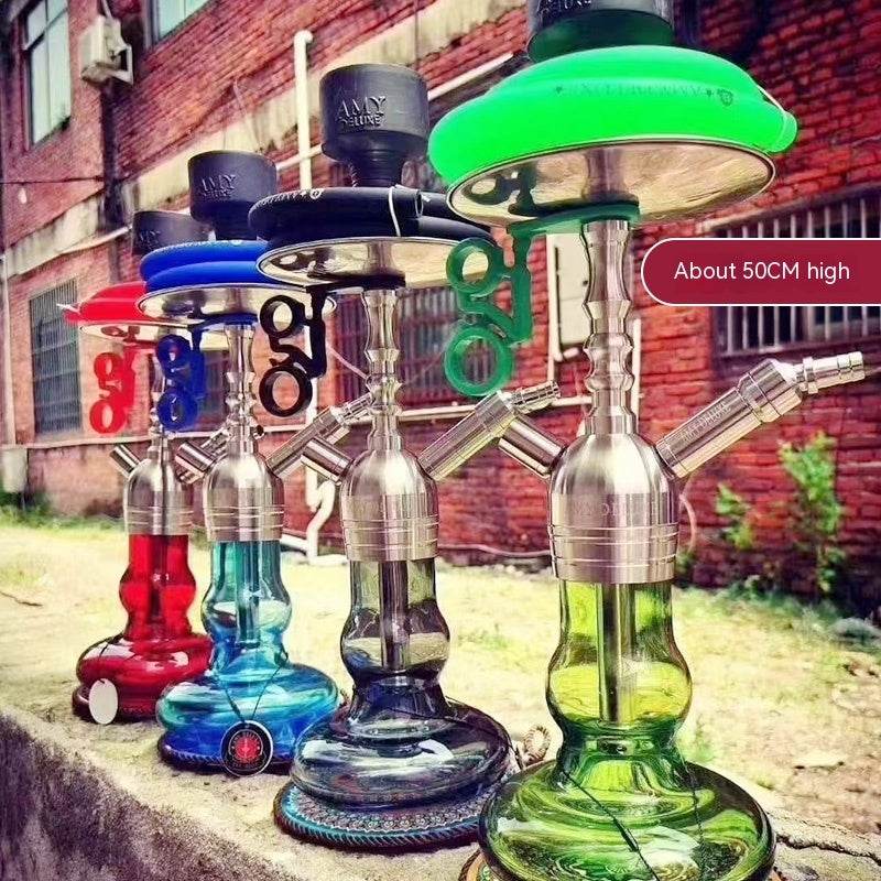 Arabic Hookah Full Set Bar Kettle Stainless Steel Large Single And Double Tube - EX-STOCK Canada