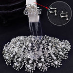 Luxury and Elegant Bridal Flower Rhinestone Headband Fashion Accessories set - EX-STOCK Canada