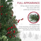 2ft 2 Pack Artificial Christmas Tree, Pre Lit Christmas Tree With Red Berries And Pine Cones, Battery Operated, Green EX-STOCK Canada 