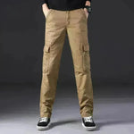Overalls Men's Outdoor Casual Trousers Pure Cotton Straight Loose Multi-pocket Cargo Pant - EX-STOCK CANADA