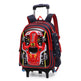 Backpack with car design on a white background