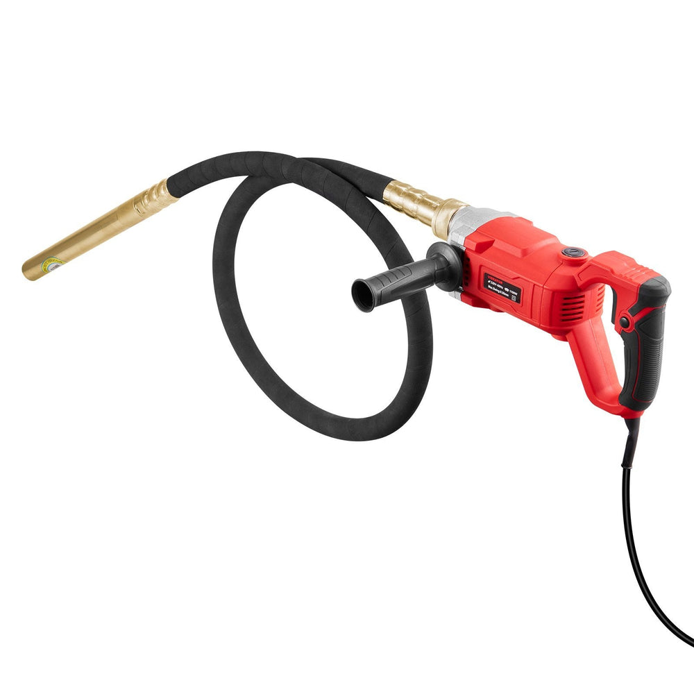 Handheld Concrete Vibrator, 800W Electric Vibrator 13000 VPM, Electric Concrete Vibrating Tool With 6.6ft  2m Shaft Rod, Portable Pencil Cement Vibrator Remove Air Bubble And Mix Concrete EX-STOCK