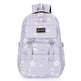 Backpack with cat pattern and 'Jiayi Star' branding on a white background