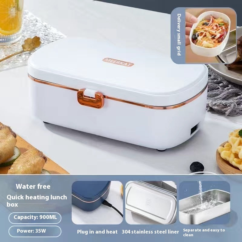 Mini Heating Insulated Lunch Box Plug-in Electric Office Worker Student Bento Stainless Steel Liner Gift EX-STOCK