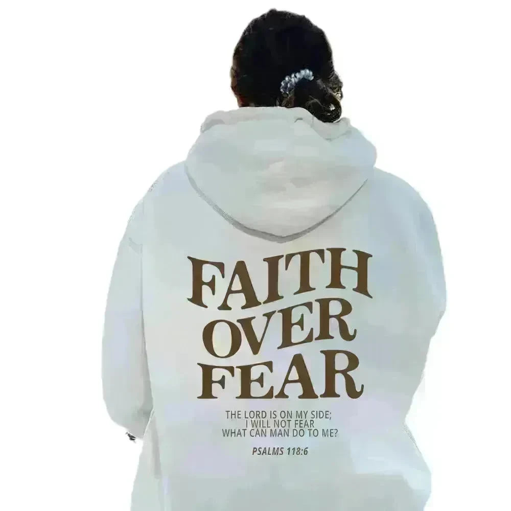 New Hoodie Faith Fear Men's And Women's Printed Sweatshirt - EX-STOCK CANADA