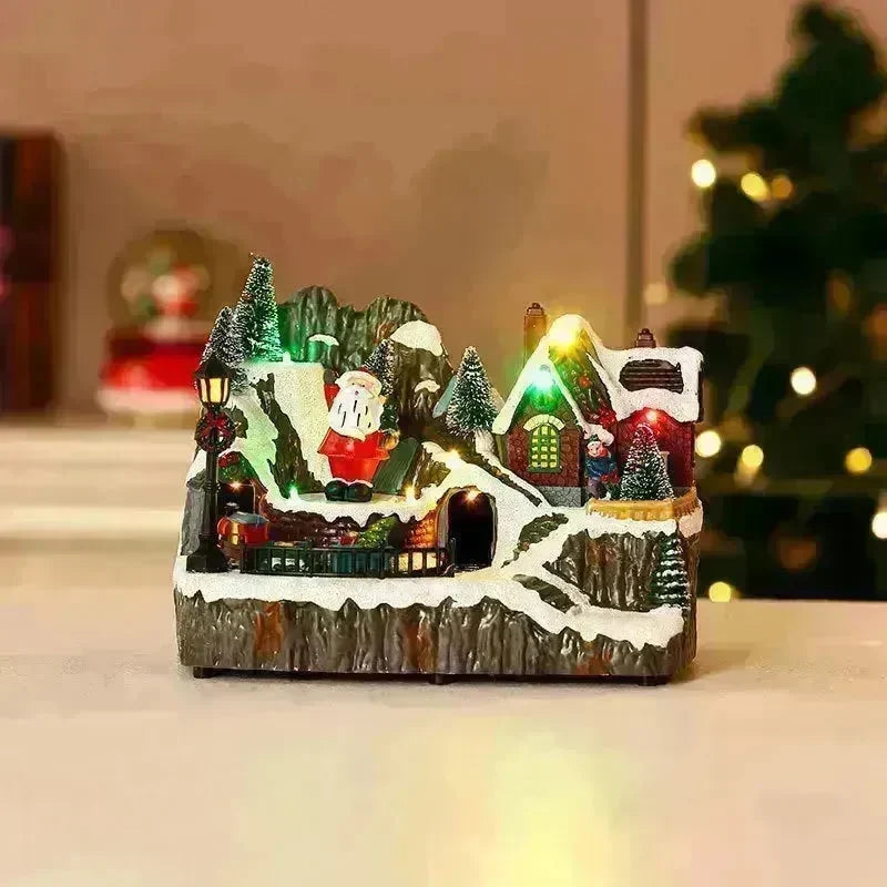 Christmas Rotating Resin Luminous Music Box Ornaments - EX-STOCK CANADA