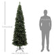 7ft Artificial Pencil Christmas Tree With 980 Branches, Pinecones, Metal Stand, Realistic Xmas Tree For Home EX-STOCK Canada 