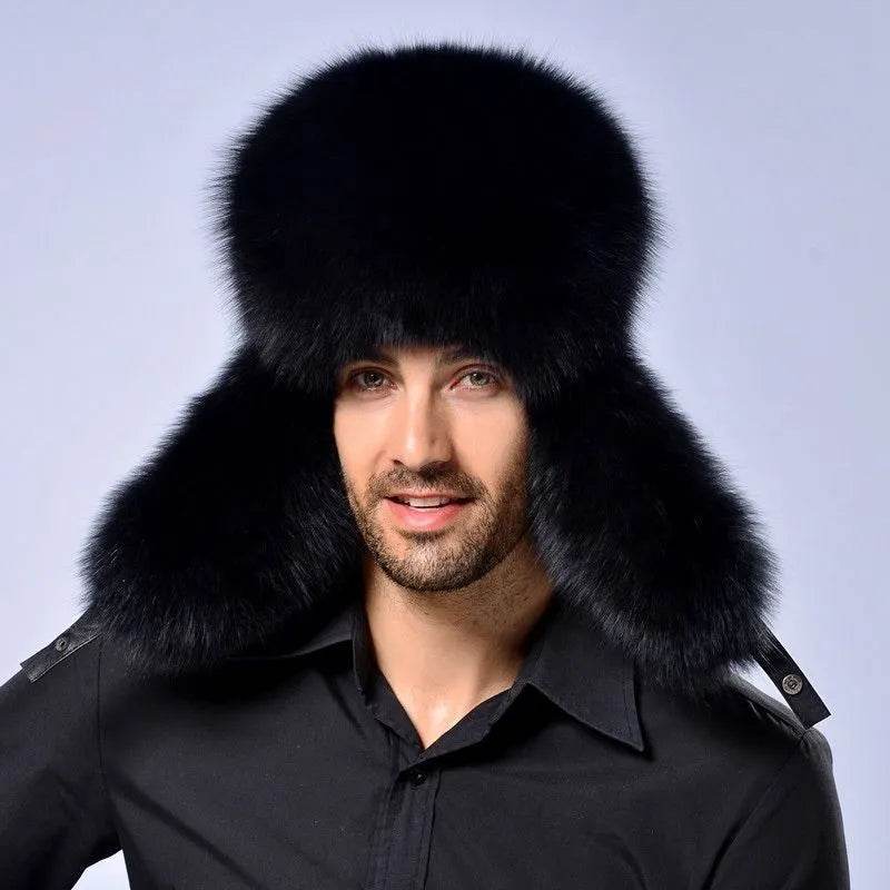 Locomotive Ushanka Men's Winter Thickened Outdoor Cold-proof Earmuffs Hat - EX-STOCK Canada