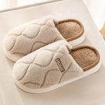Plush Slippers Winter For Women Indoor Floor Bedroom Home Slipper Warm Solid House Shoes Men Couple - EX-STOCK Canada