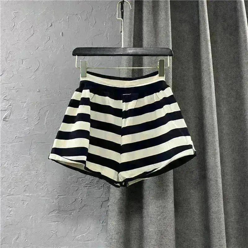 Striped Casual Cargo Shorts Women Hot Pants - EX-STOCK CANADA