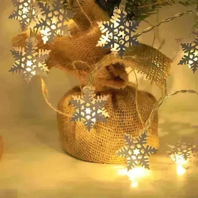Christmas LED Light String Santa Claus Elk Snowman Xmas Ornament String Light Christmas Decorations New Year Navidad Gift - EX-STOCK CANADA