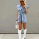Female Loose Shirt Denim Jumpsuit - EX-STOCK Canada