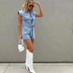 Female Loose Shirt Denim Jumpsuit - EX-STOCK Canada