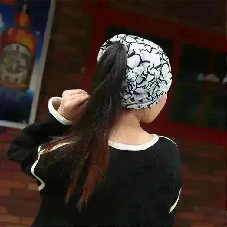 Female's Cotton Letter turban confinement fashion hat - EX-STOCK CANADA