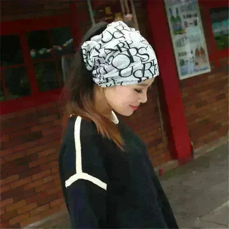 Female's Cotton Letter turban confinement fashion hat - EX-STOCK CANADA