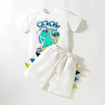 Boys' Short-sleeved Cartoon Cute Short Sleeve Shorts Two-piece for boys - EX-STOCK Canada