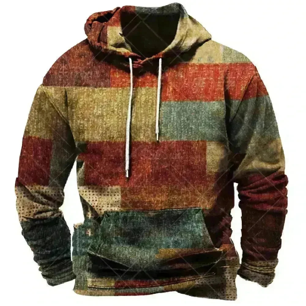 Spring And Autumn New Color Printed Hoodie Pullover sweatshirt Men - EX-STOCK CANADA