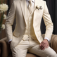 Elegant Business Banquet Suit Set for Men – 3-Piece Slim Fit Formal Suit (Jacket, Vest & Pants) 