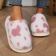 Cute Cow Spotted Plush Slippers Winter Warm Non-slip Bedroom Floor Fuzzy Slipper Couple Women House Shoes - EX-STOCK Canada