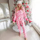 Christmas Pajamas Suit Christmas Tree Printed Long Sleeve Button Two-piece Set - EX-STOCK CANADA