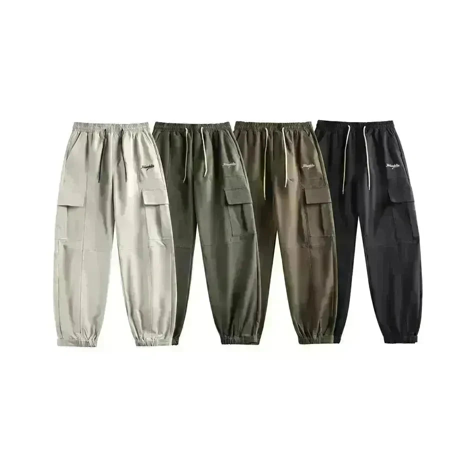 Autumn Outdoor Retro Pocket Overalls Men's Loose Straight Casual Cargo Pant - EX-STOCK CANADA