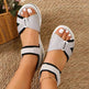 Summer Mesh Chunky Cross-strap Platform Sandals With Velcro-design Thick Sole Flats Beach Shoes Women - EX-STOCK Canada