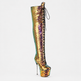 Women's Sequined Over-the-Knee Stiletto Boots – Black, Green, Silver & Gold | Sizes 32–43 