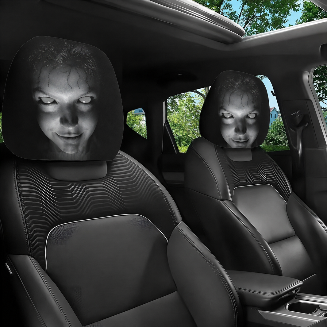 Stretch Car Headrest Pillowcase – Fun & Quirky Design, Universal Fit