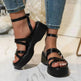 Fine Fashion Platform Cross Strap Buckle Women Sandals - EX-STOCK Canada