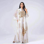 Fired Sequins Light Luxury Celebrity Party Abaya Dress for Arab Dubai Turkey Middle East Women - EX-STOCK Canada
