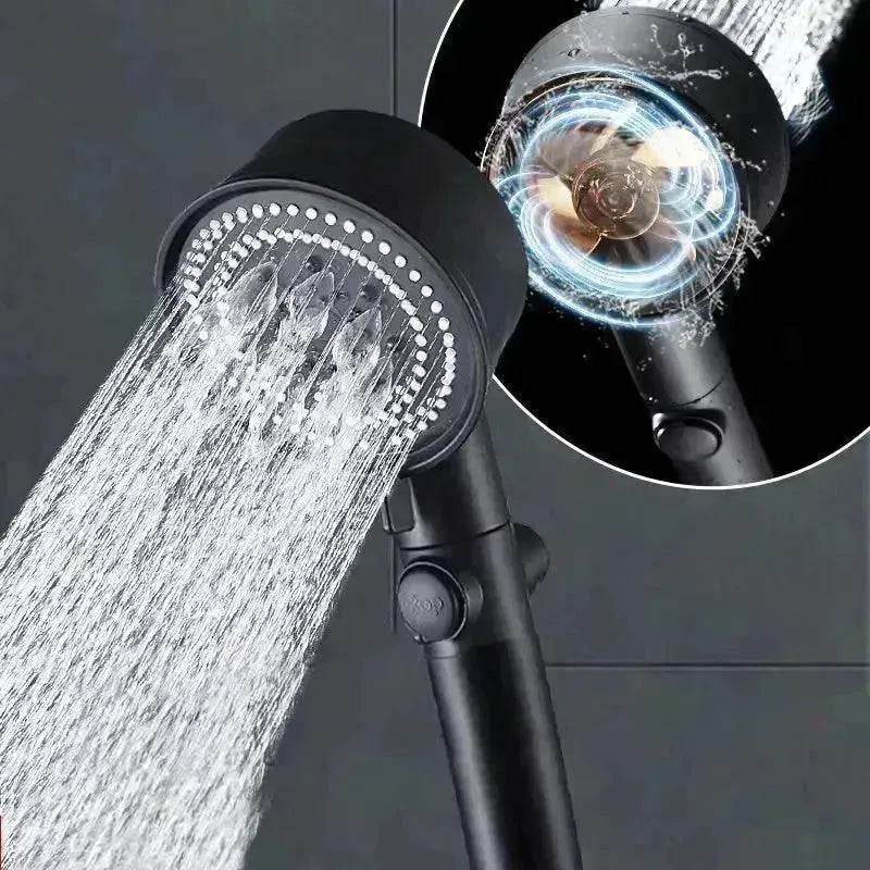 Five-color Wind Turbine Shower Head 56 Speed Water Silicone Shower Head - EX-STOCK Canada