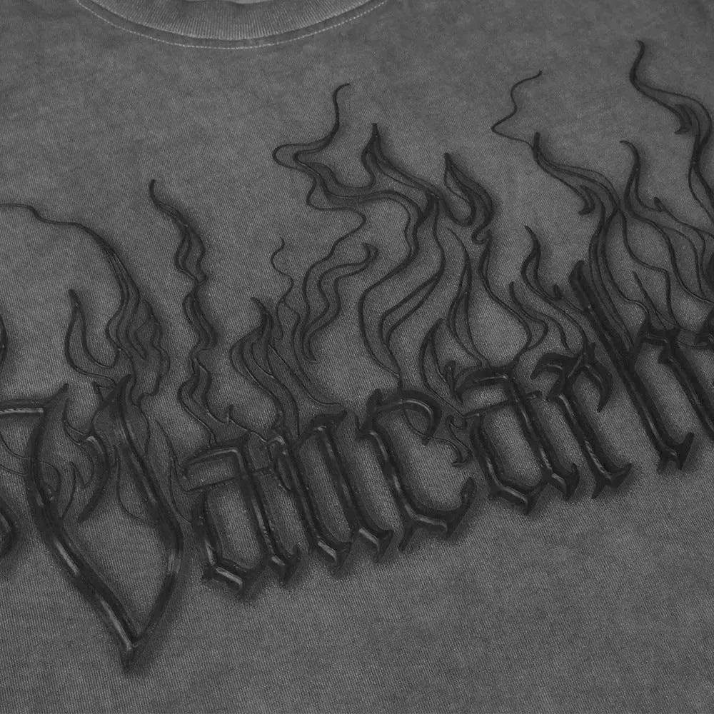 Flame Letter Puff Print Casual Vest - EX-STOCK Canada