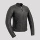 Women’s Motorcycle Leather Jacket. Lightweight Cowhide with Armor Pockets 