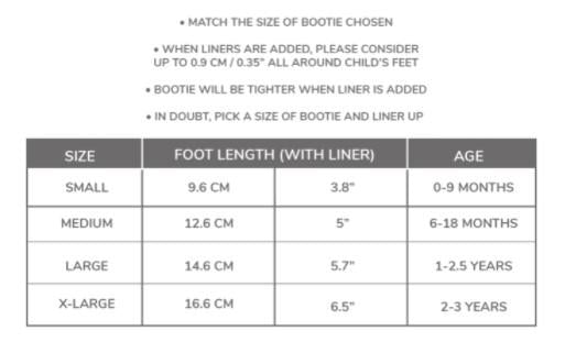 Doublure pour chaussons de tout-petit Stonz EX-STOCK Canada