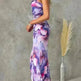Flowers Print One-shoulder Midi Dress Summer INS Casual Suspender Women Dress - EX-STOCK CANADA