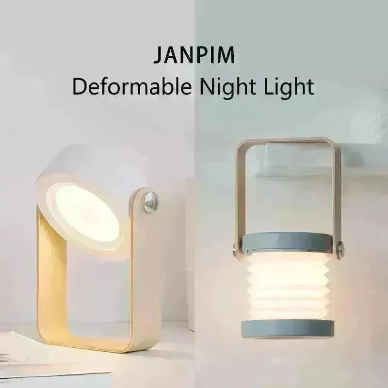 Foldable Touch Dimmable Reading LED Night Light Portable Lantern Lamp USB Rechargeable For Home Decor - EX-STOCK CANADA