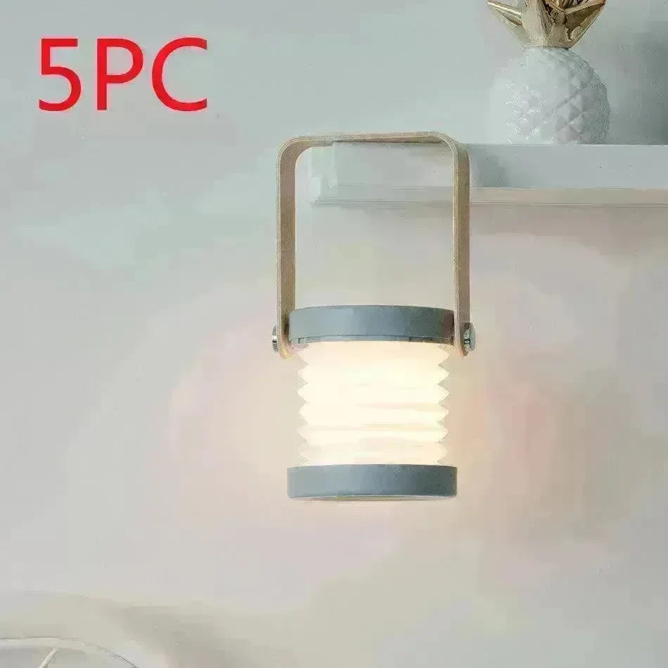 Foldable Touch Dimmable Reading LED Night Light Portable Lantern Lamp USB Rechargeable For Home Decor - EX-STOCK CANADA