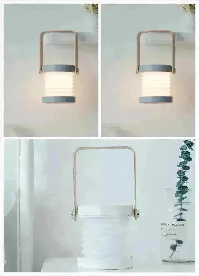 Foldable Touch Dimmable Reading LED Night Light Portable Lantern Lamp USB Rechargeable For Home Decor - EX-STOCK CANADA