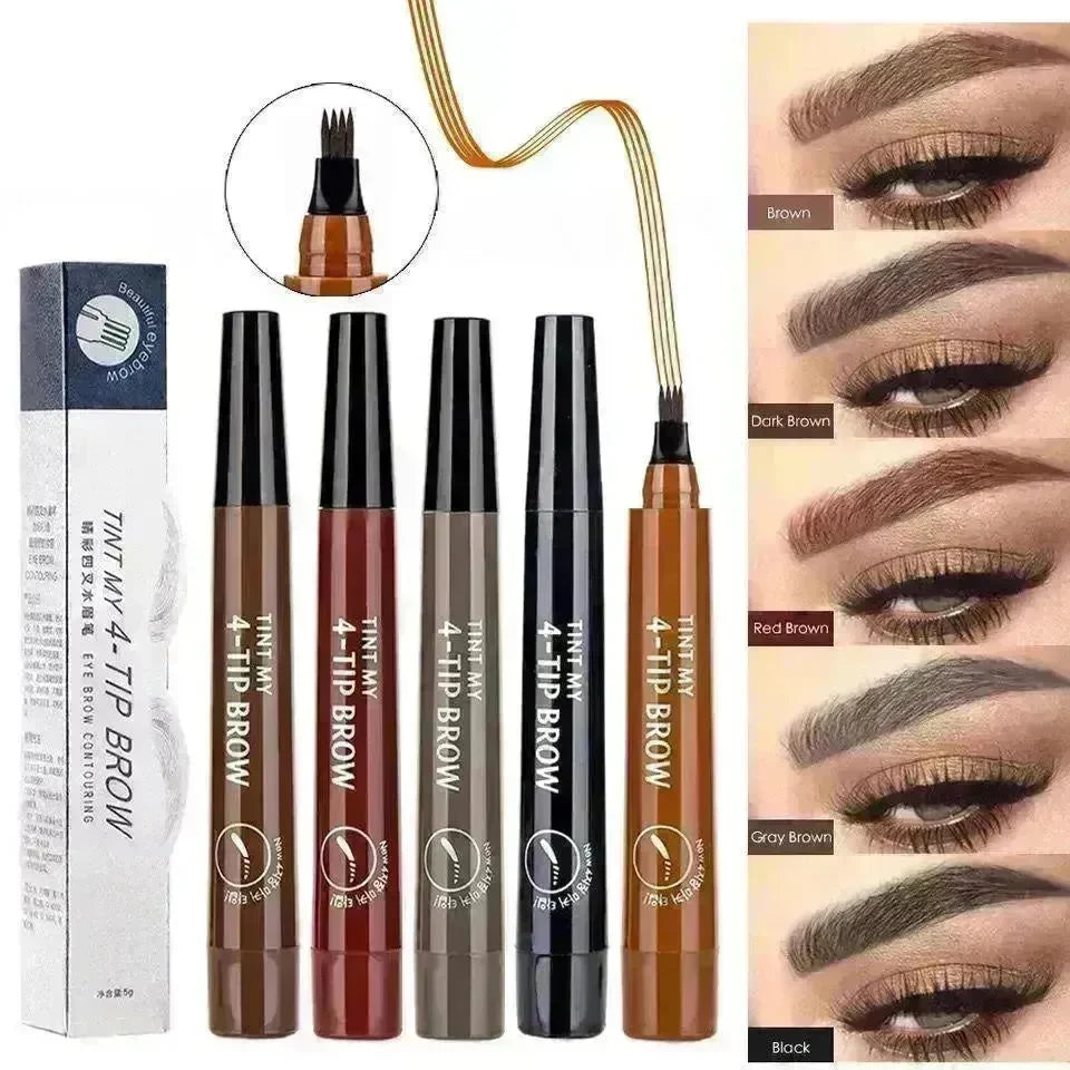 Four-Forked Water Eyebrow Pencil Four-Head Eyebrow Pencil - EX-STOCK CANADA