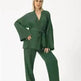 French Loose Gown Trousers Double Gauze Ladies Pajamas - EX-STOCK CANADA