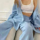 French Loose Gown Trousers Double Gauze Ladies Pajamas - EX-STOCK CANADA