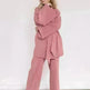 French Loose Gown Trousers Double Gauze Ladies Pajamas - EX-STOCK CANADA