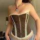 French Royal Style Lace Stitching Waist Girdle Tube Top Wild Vest Women - EX-STOCK CANADA