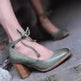 Front Lace-up Height Chunky Heel Shoes - EX-STOCK Canada