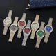 Full Diamond Surface Roman Scale Steel Watch Unisex Wrist Watch - EX-STOCK Canada