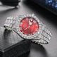Full Diamond Surface Roman Scale Steel Watch Unisex Wrist Watch - EX-STOCK Canada