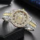 Full Diamond Surface Roman Scale Steel Watch Unisex Wrist Watch - EX-STOCK Canada