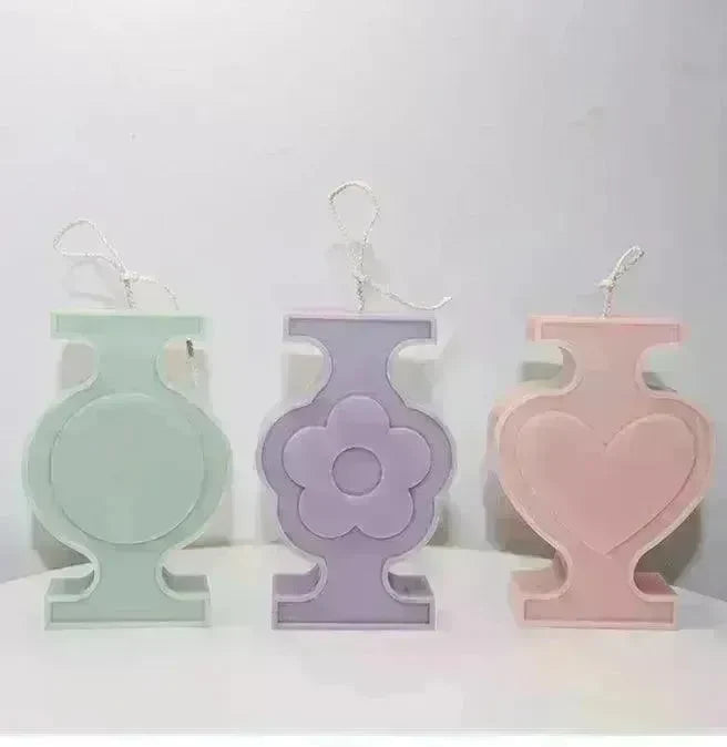 Geometric Love Flower Scented Candle Mold - EX-STOCK CANADA