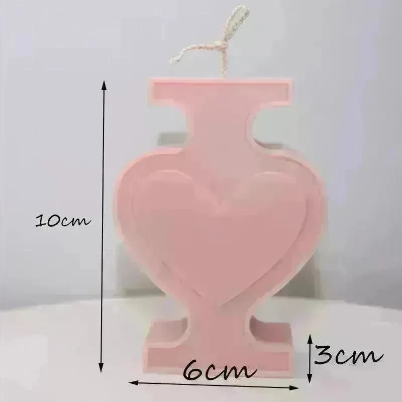 Geometric Love Flower Scented Candle Mold - EX-STOCK CANADA