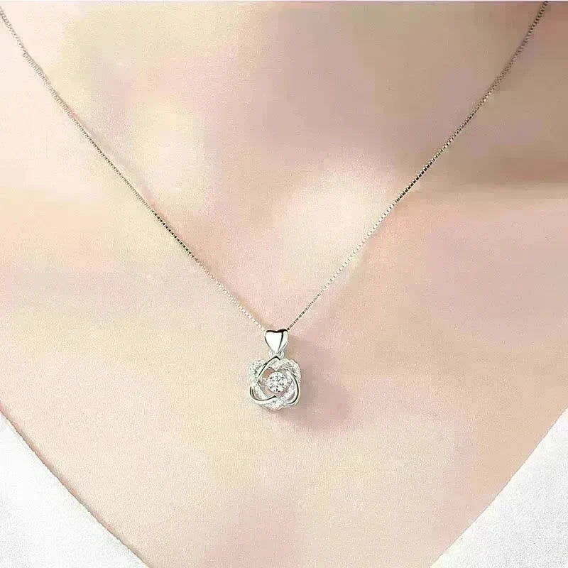 Girls star love fashion rhinestone Pearl Silver necklace for Women - EX-STOCK CANADA